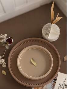 圆形泡泡珠托盘收纳盒，环氧树脂模具，DIY香味石膏板，硅胶模具，返校 - 白色 - 查看 2