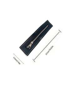 1pc Double Sided PU Leather Zipper Puller, Universal Luggage Hardware, Durable Woven Bag Straps With Pinholes, Elegant Double Sided Woven Faux Leather Zipper Puller, Bag Hardware, Leather Zipper, Woven Zipper Puller For DIY Bag Making, Suitable For Custom Handbags, Totes, Clutches And Accessories - Multicolor - View 6