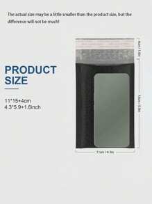 SHEIN 10/20/30/50 件金属气泡信封、全息气泡信封、聚乙烯填充信封、防水自封粘性运输袋、铝箔闪光魅力运输信封、全息缓冲信封 - 黑色 - 查看 7