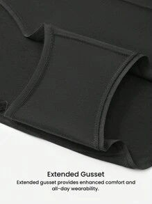 LUVLETTE 3条装纯棉高腰三角裤女士内裤套装 - 黑色 - 黑色 - 查看 9