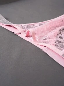 MidnightGlam 3件套女士性感蕾丝吊带透明内裤 - 彩色 - 查看 3