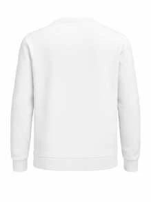 Calvin Klein Áo nỉ cổ tròn đa năng tối giản thường ngày dành cho nam - trắng - Xem 5