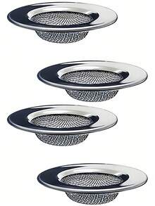 1/2 Stück Edelstahl Badewannensieb, Spülbeckensieb zum Haareinfangen, Duschablauf Abdeckung, Bad- und Waschküchen-Sieb, rostfreier Maschenfilter gegen Haarverklumpungen