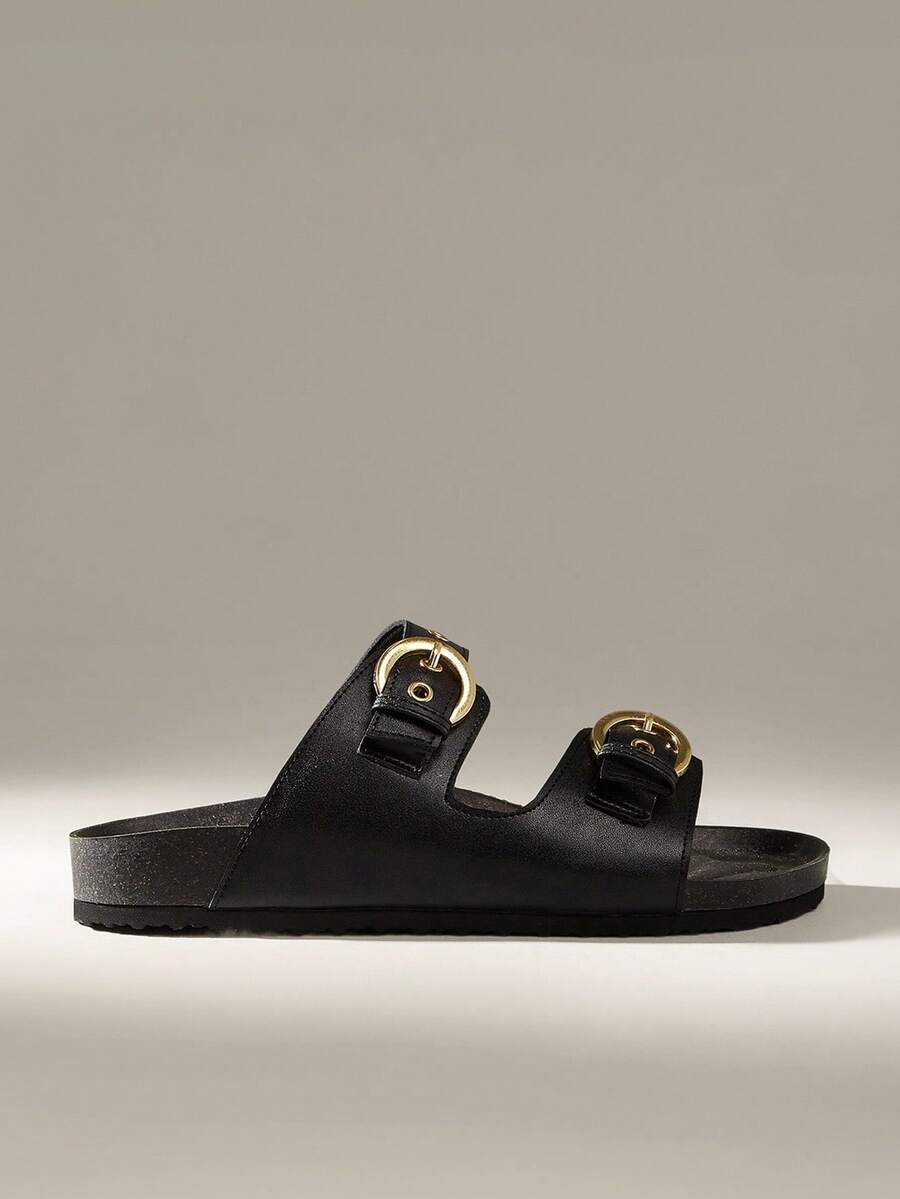 Solecia 男士厚底一脚蹬穆勒凉鞋 - 黑色 - 查看 1