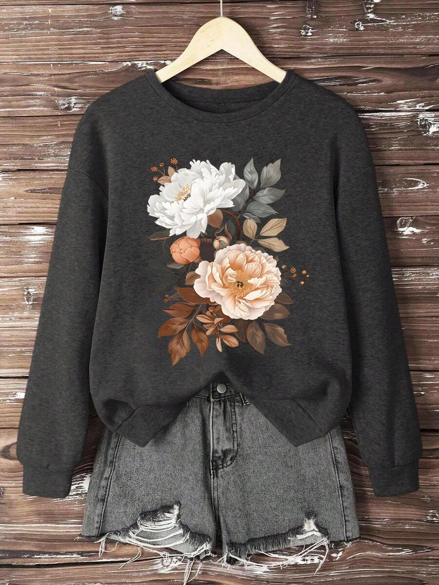 DrmWander Felpa taglie comode, abbigliamento autunno/inverno da donna taglie forti, autunno