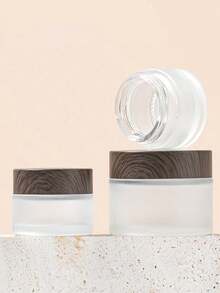 1pc Lotion Refillable Glass Bottle Storage Eye Cream Sealed Dispenser Facial Mask Cosmetic Jar Container - Multicolor - View 4