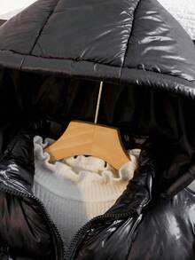 1pc Tween Girl Solid Color Bow Vest, Casual Vest For Autumn/Winter Fall - Black - View 7