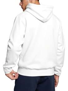 Calvin Klein Men's Casual Loose Fit Hooded Sweatshirt - White - View 2