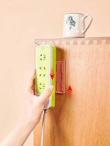 1PC Wall-Mounted Router Socket Holder - Non-Perforated Plastic Cable Organizer For Data/Wire Storage - Multicolor - View 6