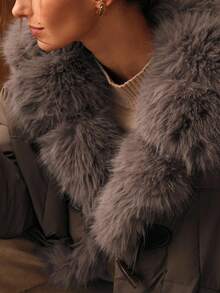 MOTF PREMIUM ÁO KHOÁC MÙA ĐÔNG LÔNG THÁC NƯỚC TƯƠNG PHẢN - Màu nâu  Mocha - Xem 7