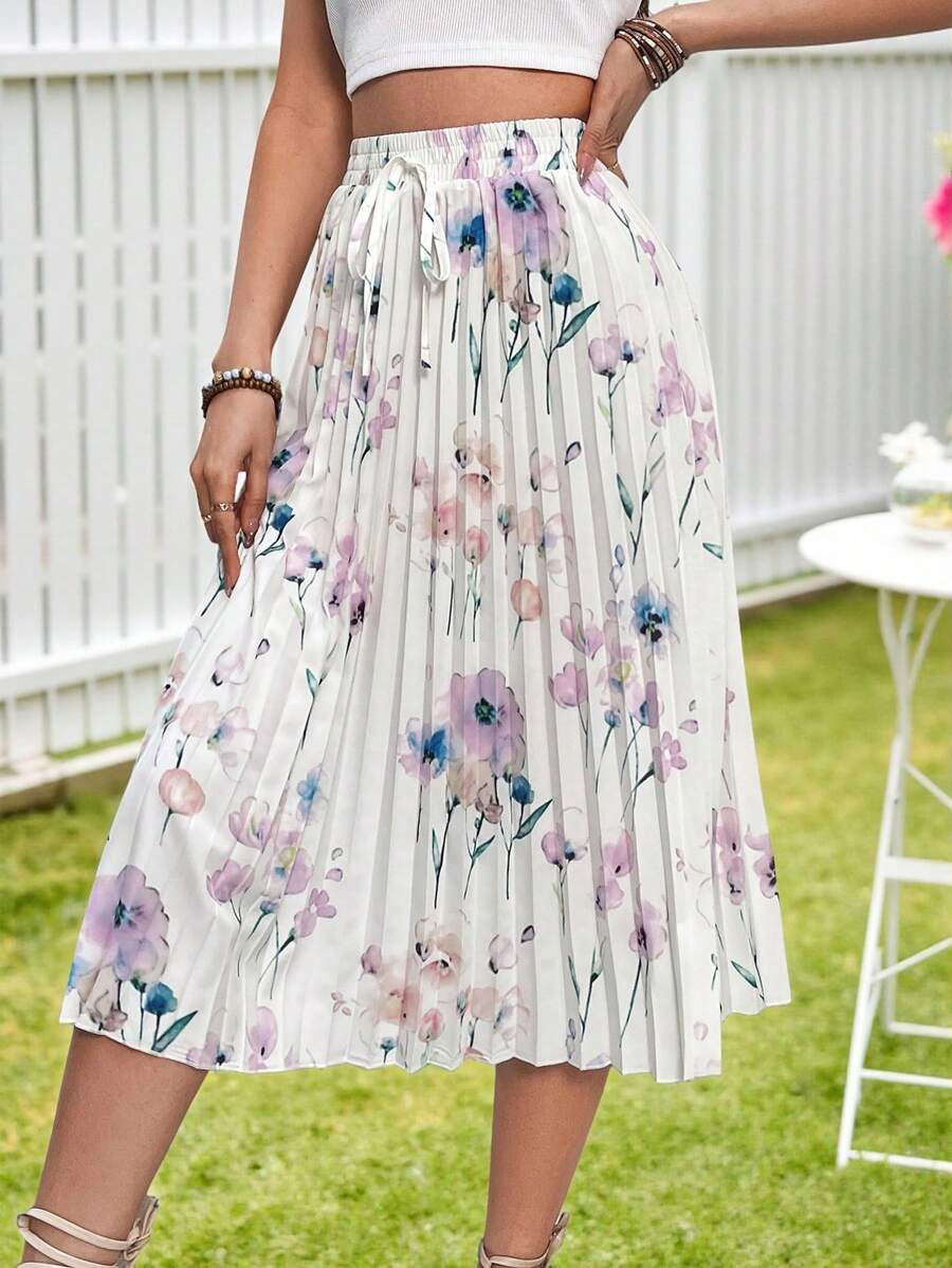 KARISMINA 女士花卉印花百褶裙