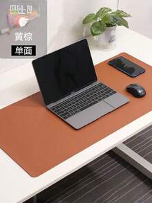 SHEIN 1PC White Mousepad Portable Mouse Pad Large Gaming Waterproof Non-Slip PU Suede Desk Computer Keyboard Desk Pad Mats - Multicolor - View 4