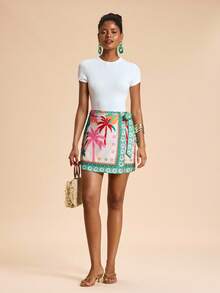 Travachic Váy quấn Sarong họa tiết nhiệt đới thường ngày cho nữ Váy cây cọ mùa hè đi nghỉ, Váy quấn, Phong cách thường ngày cho nữ, Mùa thu cho nữ, Mùa thu sang trọng, Đi chơi, Thanh lịch, Phong cách đồng quê cho nữ - Nhiều màu - Xem 4