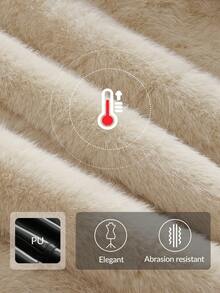 Anewsta 女士休闲拉链背心夹克，带毛领，适合秋冬季日常穿着 - 黑與白 - 查看 2