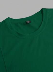 Manfinity Homme Men's Letter Print Crew Neck Casual Loose Tank Top - Dark Green - View 4