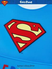 SUPERMAN X Cozy Pixies Baby Cartoon Pattern Cute Daily Wear Bib - Blue - View 9