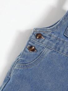 Cozy Pixies 男婴休闲贴袋工装牛仔连体裤，带多个口袋，儿童返校服装