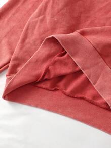 ROMWE MEN Betty Boop | ROMWE Men Cartoon Figure Graphic Hooded Long Sleeve Pullover Sweatshirt, Fall - Red - View 5