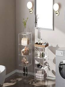 SHEIN 4/5/6层亚克力透明书架，珠宝展示架，摆件收纳架，独立式立角置物架，适用于客厅、卧室、浴室、小空间 - 彩色 - 查看 11