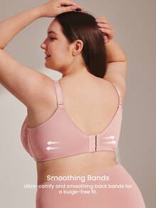 LUVLETTE 大码胸罩和无钢圈文胸 - 粉色 - 查看 6