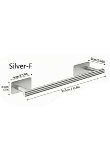 1 pieza Barra para toallas, portarrollos de papel higiénico, anillo para toallas de acero inoxidable, barra para almacenar, nuevo gancho de pared para el baño - Multicolor - Ver 21