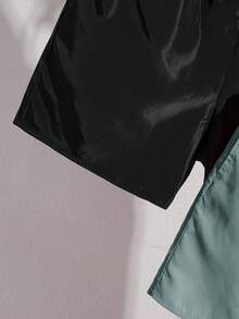 SHEIN 2 件套青少年男童纯色宽松梭织休闲沙滩/泳裤，2 种颜色