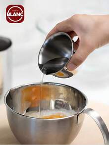 Madebyblanc 304 Stainless Steel Salad Mixing Bowl Stainless Steel Anti-Fly Design Stainless Steel Sauce Cup Household Dipping Small Bowl Western Steak Sauce Cup Salad Dressing Seasoning Dish Suitable For Kitchen Baking Marinated Cake Bread Salad Metal Bowl - Multicolor - View 3