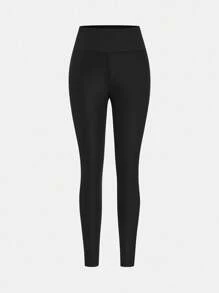 SHEIN Tween Girls' High Waist Elastic Skinny Compression Leggings, Slim Fit Yoga Pants Women Black Leggings Basic Black Leggings High Waisted Black Leggings Black Yoga Pants Fall Winter