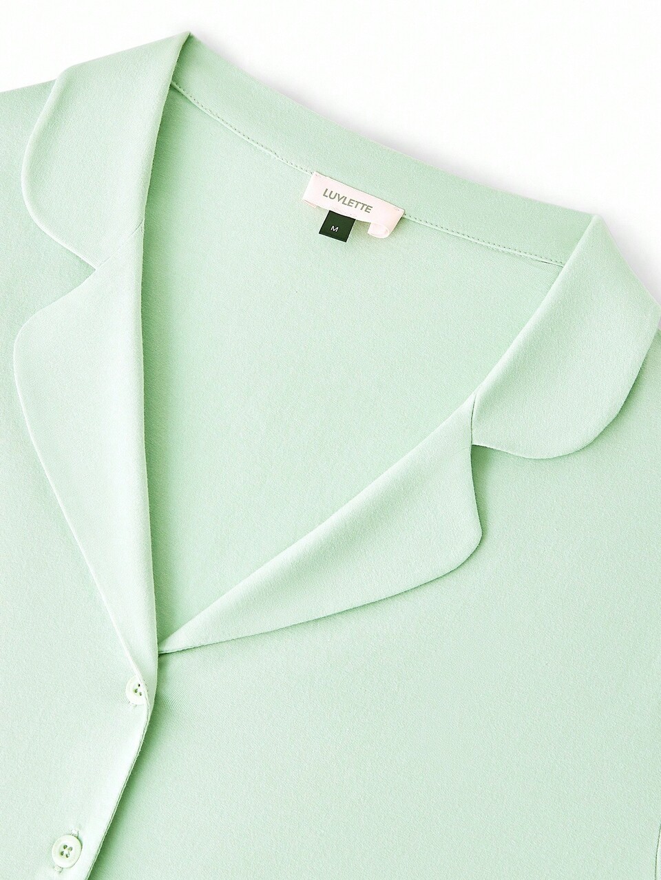Cotton Green Short-Sleeve Button-Up Top & Pants Loungewear Pajama Set