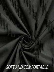 SHEIN 1 件波西米亚纯色编织面料浴帘，包含 12 个挂钩，可机洗针织窗帘，流苏 72 英寸 X 72 英寸现代农舍极简主义，毛绒复古纹理，浴室防水浴帘，酒店装饰家居浴室装饰夏季浴室配件 - 彩色 - 查看 6