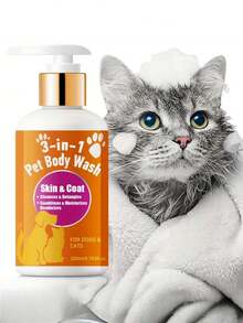 1 Buah Sabun Mandi Hewan Peliharaan 3-in-1 dengan Vitamin E - Membersihkan & Menutrisi Secara Mendalam, Menghilangkan Kotoran & Minyak, Memperbaiki Kulit Kering dan Kasar, Menjaga Kelembapan untuk Anjing & Kucing, Penggunaan Sehari-hari, Sampo Anjing, Formula Pembersih, Bahan-bahan yang Menutrisi - transparan - View 2
