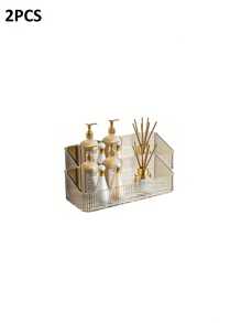 1 件超大粘性淋浴架不锈钢无需钻孔壁挂式浴室收纳架肥皂架海绵架适用于浴室厨房家居装饰沐浴必需品奢华礼物 - 彩色 - 查看 11