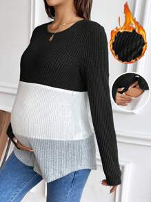 SHEIN 孕妇哺乳T恤，适合日常休闲穿着，秋季 - 黑色 - 查看 7