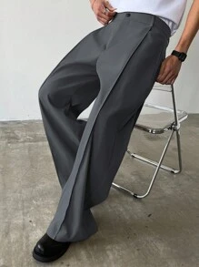 HUEFORM Men's Casual Versatile Commuter Solid Color Wide Leg Pants, Fall