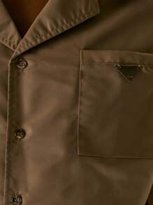 Musero Short Sleeve Button Through Revere Collar Premium Shirt Top Front Pocket Detailing Branded Patch Fall/Autumn Winter