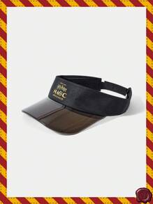 HARRY POTTER X SHEIN Letter Graphic Black Visor Sun Hat - Black - View 1