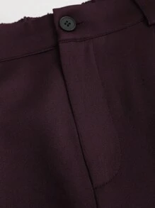 Sweetra Women's Summer Versatile Gold Button Sleeveless Top & Draping Wide Leg Pants - Burgundy - View 7