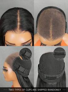 ALL READY WIG Wear & Go 9*6 Glueless Straight Transparent Lace Human Hair Wigs Lace Closure Natural Black Color Wig Pre Plucked Hairline Bleaching Knots 180% Density 8-30 Inch For Women