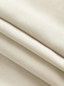 Hauture 女式夏季性感度假单肩扭纹亚麻上衣 - 杏色 - 查看 9