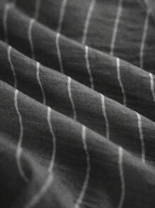 Franclia 女式条纹露肩T恤，二合一，夏季 - 黑色 - 查看 6