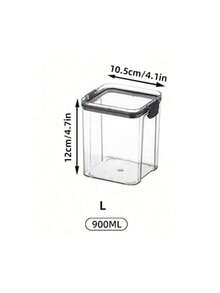 square kitchen storage jar, clear food storage box 1pc