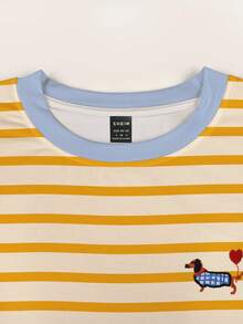 Resyla 女式撞色条纹拼接二合一上衣