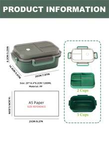 1pc 2 Layer Compartment Lunch Box, School Lunch Box With Fork And Spoon,Food Containers For Women & Men, Students,Set Of Utensil , Bento Lunch Box, Microwavable,Food Container(Pink),Back To School Christmas For Holiday Gift Giving