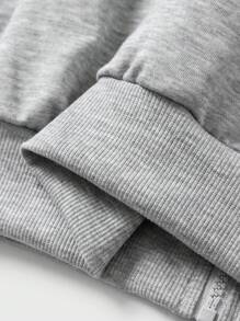 JNSQ Jaqueta de Moletom com Capuz de Manga Longa e Estampa de Letra Engraçada para Meninas Pré-Adolescentes, Modelo Solto, Adequada para Uso Diário no Outono e Inverno, Atividades ao Ar Livre, Férias, Streetwear, Festas e Lazer - Cinza - Visão 8