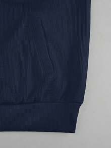 INAWLY 2 件套女式休闲露背背心和刺绣长袖衬衫套装 - 寶藍色 - 查看 5