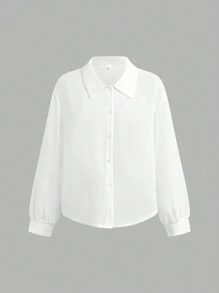 SHEIN 3pcs/Set Casual Outfit For Teens & Young Girls, Including Semi-Sheer Blouse, Camisole Top With Built-In Bra, And Simple Versatile Pants, Suitable For Outings And Gatherings