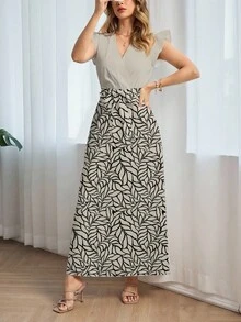 Shutterstock Glamance Women's Vacation Patchwork Floral Print Cap Sleeve Casual Dress - White - View 3