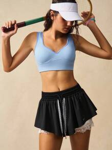 VARSIVA 撞色修身短款运动背心 - 彩色 - 查看 10