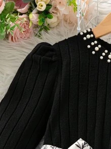 Sparklyn Tween Girls Casual Fashion Daily Waist Tie Long Sleeve Dress Fall Winter