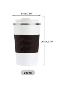 SHEIN Basic living Stainless Steel Coffee Cup Thermal Mug Non-slip Travel Car Insulated Bottle - White - View 9